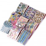 Folii de transfer, FST020 cu model Geometric Lines, set 16 bucati Folii de transfer, FST020 cu model Geometric Lines, set 16 bucati